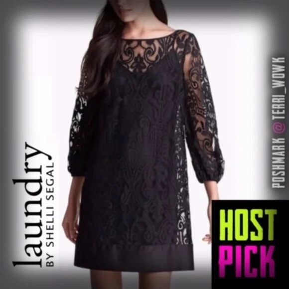 NWOT Laundry Lace Overlay Dress - Picture 2 of 14